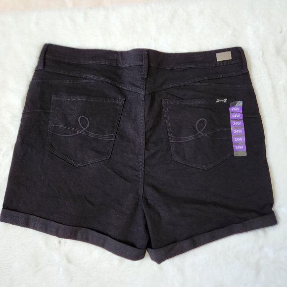 Seven7 Booty Shaper Short sz 24W Black shorts - Picture 13 of 14